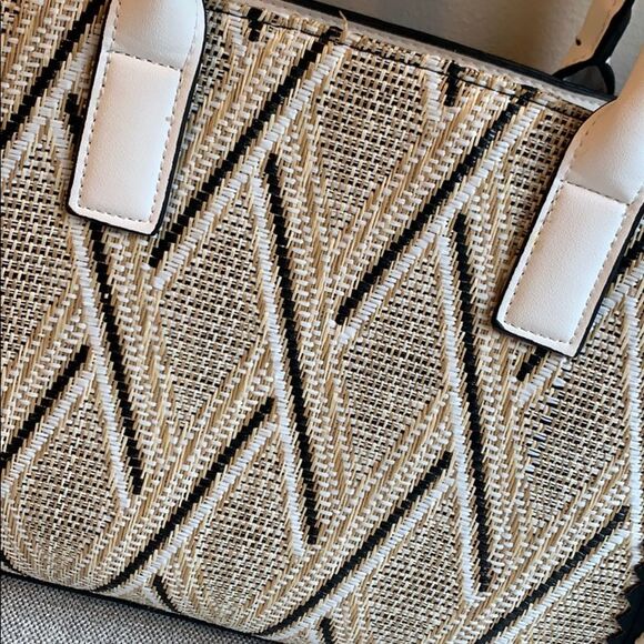 NWT - Raffia Satchel Handbag by Sondra Roberts - Picture 4 of 11